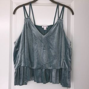 Cropped Velvet Tank